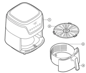 CHEFMAN RJ38-SQ-45T TurboFry Touch Air Fryer Manual Image