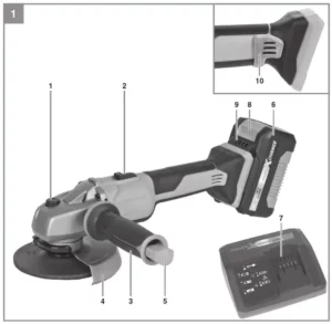 Einhell AXXIO Cordless Angle Grinder Manual Image