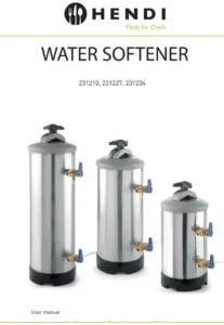 HENDI Water Softener Manual Image