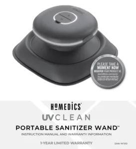 HOMEDICS SAN-W100 UV CLEAN Portable Sanitizer Wand Manual Image