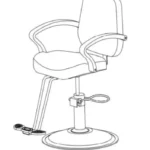 Hongzi HZ8801 Hair Salon Styling Chair Manual Thumb