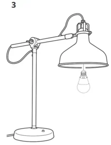 IKEA 00419601 RANARP Work Lamp with LED Lamp Manual Image