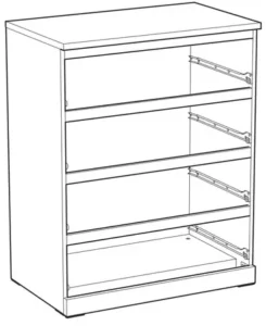 IKEA 203.546.46 MALM Chest of 4 Drawers Manual Image