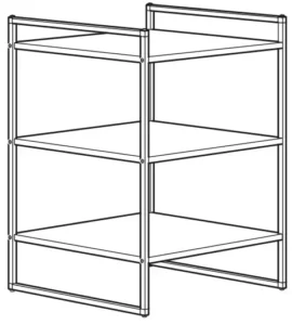 IKEA JONAXEL Shelf Unit 50x51x70 cm Manual Image