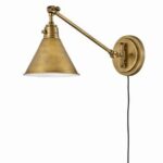HINKLEY 3690 Arti Small Single Light Sconce Heritage Brass with Clear Glass Manual Thumb