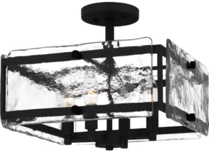 QUOIZEL QSF5594EK Lancer 15 Inch 4-Light Earth Black Semi-Flush Mount Manual Image