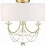 CRYSTORAMA DEL-90803-AG-CEILING Delilah Three Light Ceiling Mount Manual Thumb