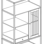 THE HOME DEPOT 31.4 in. W Brown Vintage Bookcase and Bookshelf Manual Thumb