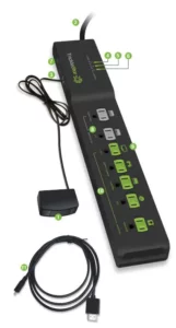 TrickleStar 7-Outlet AV Advanced PowerStrip TS1810 Manual Image