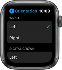 Change language and orientation on Apple Watch Image