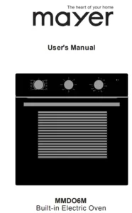 mayer MMDO6M Built-In Electric Oven Manual Image