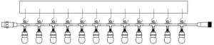 HAMPTION BAY HB-10521-HS 12-Light Indoor Outdoor 24 FT RGBW LED Smart Hubspace Cafe String Light Manual Image