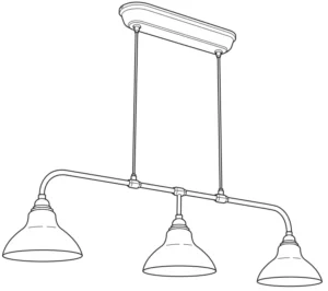 IKEA AGUNNARYD Pendant Lamp with 3 Lamps Manual Image