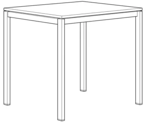 IKEA MELLTORP White Table Manual Image