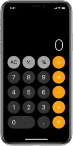 Apple Use Calculator on iPhone Manual Image