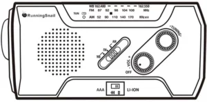 Runningsnail Weather Radio for Emergency AM FM Flashlight Reading Lamp MD-090 Manual Image