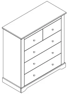A T HOME GREY 3+2 Drawer Chest Manual Image