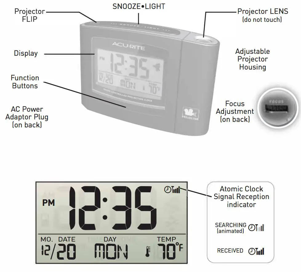 ACURITE Projection Alarm Clock 13239CCDI Manual » ItsManual