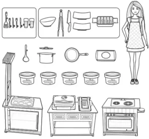 Barbie Kitchen Playset with Doll GWY53 Instructions Image