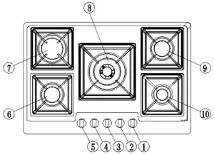 Empave GAS COOKTOP EMPV-36GC881, EMPV-36GC888, EMPV-36GC901 Manual Image