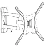 AISENS Full Motion LED LCD TV Wall Mount WT55TSE-059 Manual Thumb