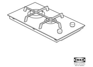 IKEA MOJLIG Domino Gas Hob 2 Burner Manual Image