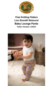 LION BRAND Rebound Baby Lounge Pants L90245 Manual Image