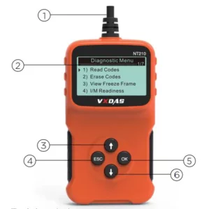 VXDAS Automobile OBD Diagnostic Instrument NT210 Manual Image