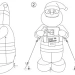 gov Low Voltage 1.8 Metre Inflatable Santa Countdown Manual Thumb
