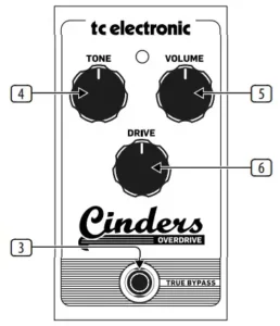 tc electronic Cinders Overdrive Manual Image