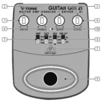 behringer Guitar Driver Direct Recording Preamp V-TONE DI GDI21 Manual Image
