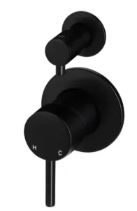 meir Round Diverter Mixer Matte Black MW07TS Manual Image